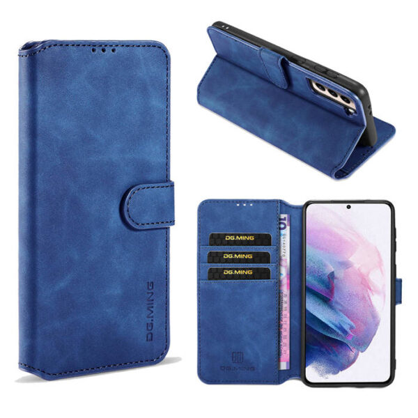 DG.MING Samsung Galaxy S21 Wallet Stand PU Leather Case