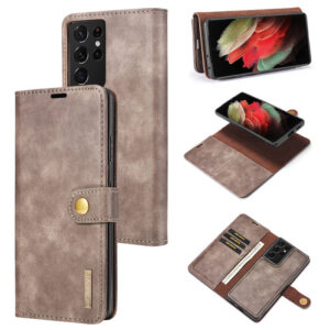 DG.MING Samsung Galaxy S21 Ultra Wallet Magnetic Detachable 2 in 1 Case