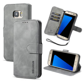 DG.MING Samsung Galaxy S7 Wallet Stand Magnetic Case Gray