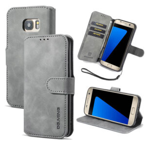 DG.MING Samsung Galaxy S7 Wallet Stand Magnetic Case Gray