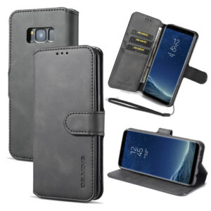 DG.MING Samsung Galaxy S8 Wallet Stand Magnetic Case Black