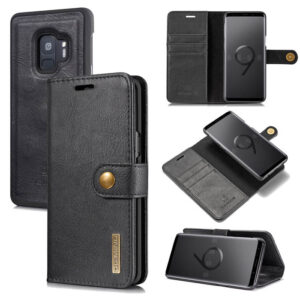 DG.MING Samsung Galaxy S9 Wallet Magnetic Case Black