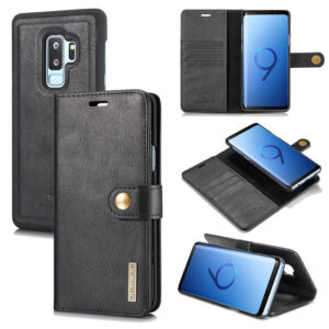 DG.MING Samsung Galaxy S9 Plus Wallet Magnetic Case Black