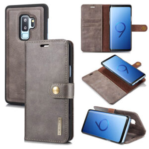 DG.MING Samsung Galaxy S9 Plus Wallet Magnetic Case Gray