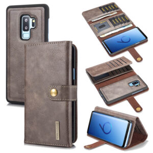 DG.MING Samsung Galaxy S9 Plus Wallet Stand Split Leather Case Gray