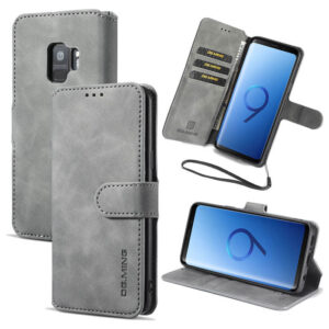 DG.MING Samsung Galaxy S9 Wallet Stand Magnetic Case Gray
