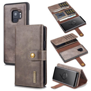 DG.MING Samsung Galaxy S9 Wallet Stand Split Leather Case Gray