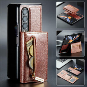DG.MING Samsung Galaxy Z Fold4 Magnetic 2 in 1 Wallet Case