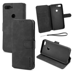 DG.MING Xiaomi Mi 8 Lite Wallet Stand PU Leather Case Black