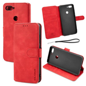 DG.MING Xiaomi Mi 8 Lite Wallet Stand PU Leather Case Red