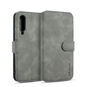 DG.MING Xiaomi Mi 9 Wallet Stand PU Leather Case Gray
