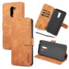 DG.MING Xiaomi Poco F1 Wallet Stand PU Leather Case Brown