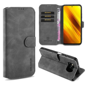 DG.MING Xiaomi Poco X3 NFC Wallet Stand PU Leather Case