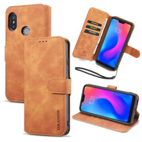 DG.MING Xiaomi Mi A2 Lite/Redmi 6 Pro Wallet Stand Case Brown