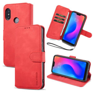 DG.MING Xiaomi Mi A2 Lite/Redmi 6 Pro Wallet Stand Case Red