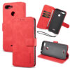 DG.MING Xiaomi Redmi 6 Wallet Stand PU Leather Case Red