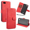 DG.MING Xiaomi Redmi 6A Wallet Stand PU Leather Case Red