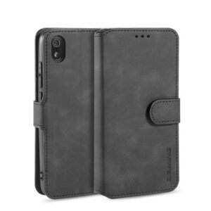 DG.MING Xiaomi Redmi 7A Wallet Stand PU Leather Case Black