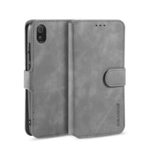 DG.MING Xiaomi Redmi 7A Wallet Stand PU Leather Case Gray