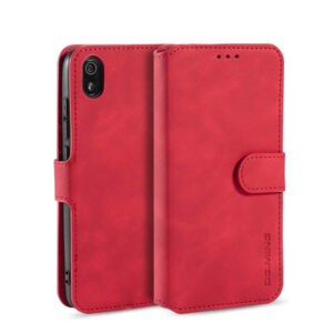 DG.MING Xiaomi Redmi 7A Wallet Stand PU Leather Case Red