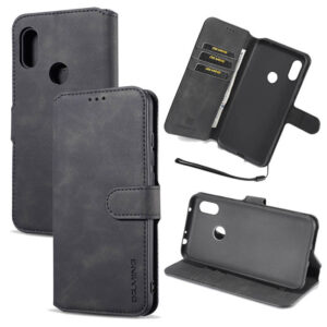 DG.MING Xiaomi Redmi Note 6/Note 6 Pro Wallet Stand Case Black