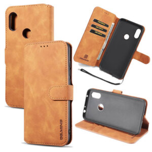 DG.MING Xiaomi Redmi Note 6/Note 6 Pro Wallet Stand Case Brown