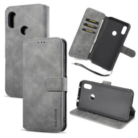 DG.MING Xiaomi Redmi Note 6/Note 6 Pro Wallet Stand Case Gray