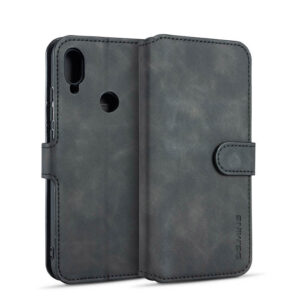 DG.MING Xiaomi Redmi Note 7/Note 7 Pro Wallet Stand Case Black