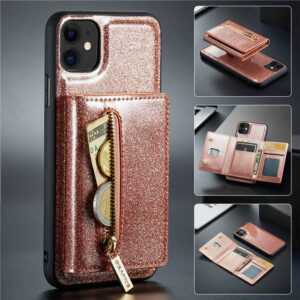 DG.MING iPhone 11 Magnetic 2 in 1 Wallet Case