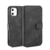 DG.MING iPhone 11 Retro Wallet Stand PU Leather Case Black