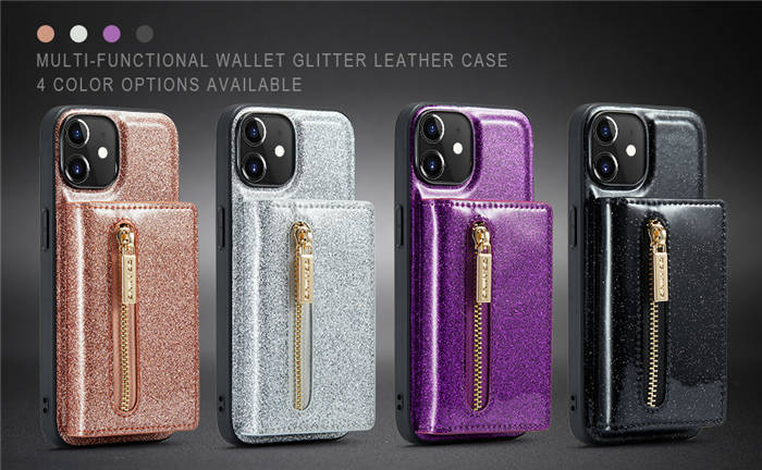 DG.MING iPhone 12 Magnetic 2 in 1 Wallet Case