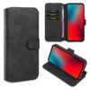 DG.MING iPhone 12 Mini Wallet Stand PU Leather Case Black