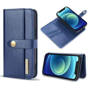 DG.MING iPhone 12 Lambskin Style Wallet Magnetic Detachable 2 in 1 Case