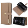 DG.MING iPhone 12 Pro Lambskin Style Wallet Magnetic Detachable 2 in 1 Case