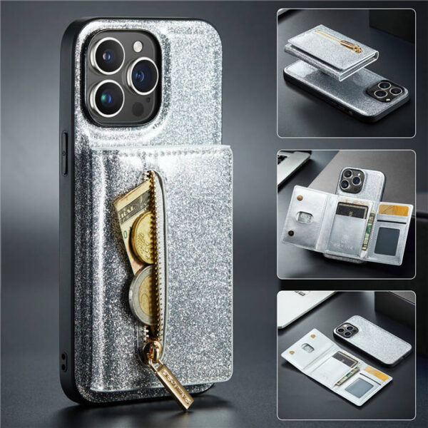 DG.MING iPhone 13 Pro Max Magnetic 2 in 1 Wallet Case
