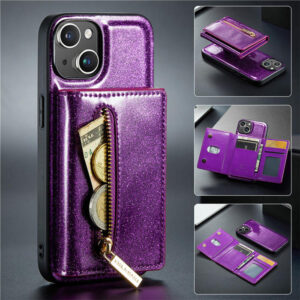 DG.MING iPhone 14 Plus Magnetic 2 in 1 Wallet Case