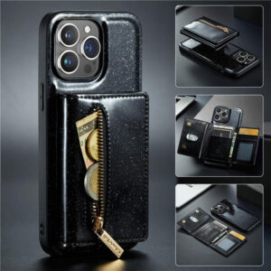 DG.MING iPhone 14 Pro Magnetic 2 in 1 Wallet Case