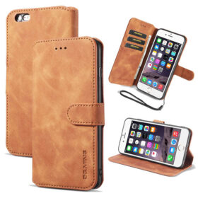 DG.MING iPhone 6 Plus/6S Plus Retro Wallet Stand PU Leather Case Brown