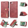 DG.MING iPhone 7/8 Wallet Magnetic Detachable 2 in 1 Split Leather Case Red