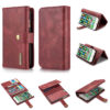 DG.MING iPhone 7/8 Wallet Stand Detachable 2 in 1 Split Leather Case Red