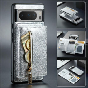 DG.MING Magnetic Wallet Glitter Leather Case For Google