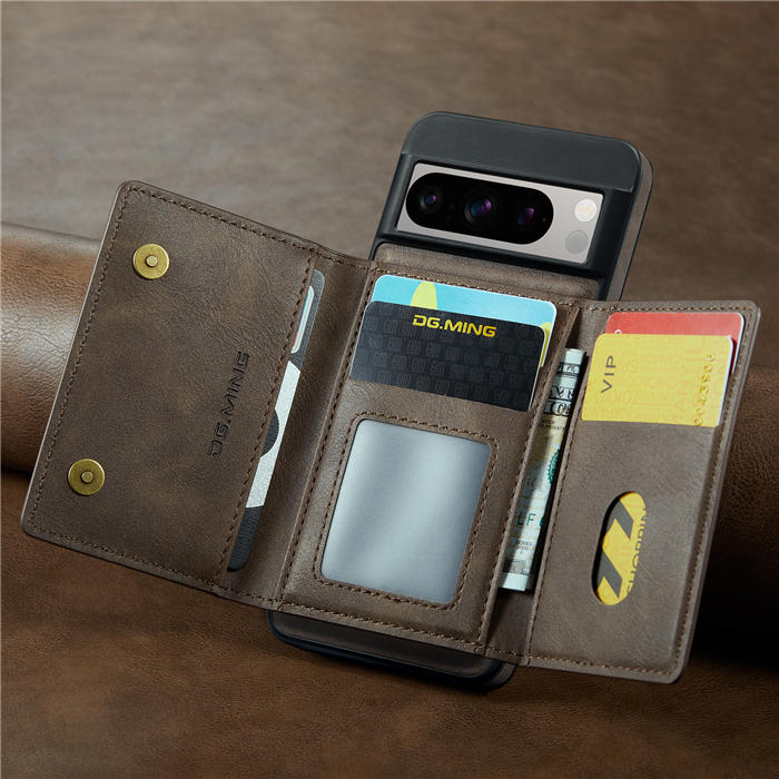 DG.MING Google Pixel 8 Pro Wallet RFID Blocking Case