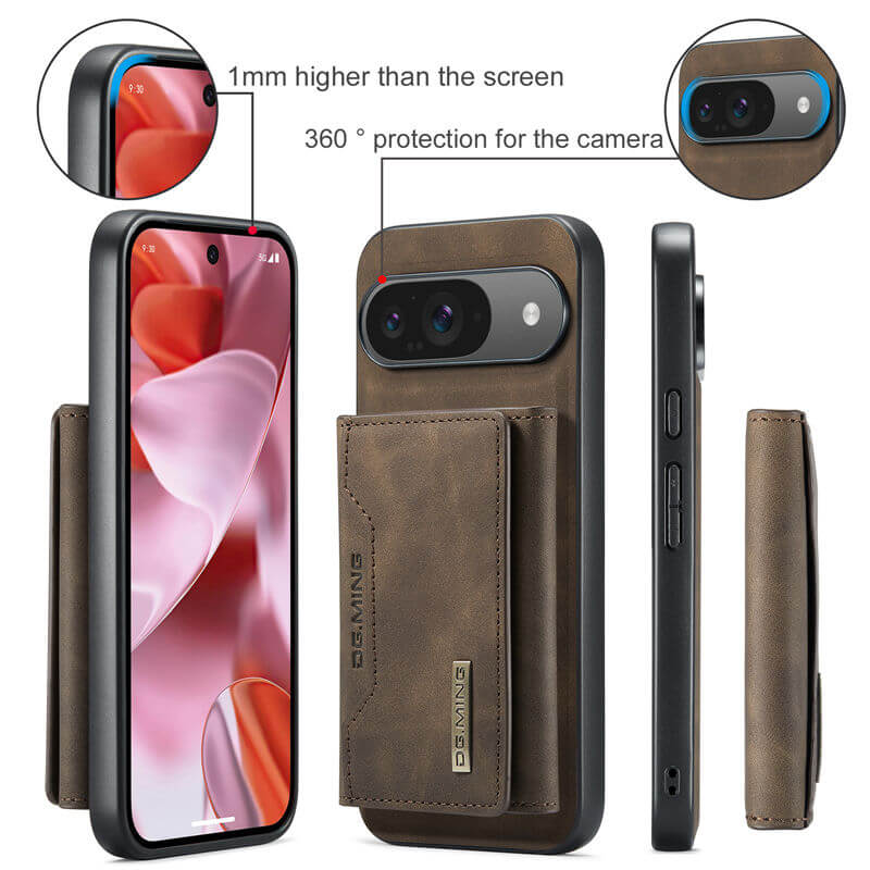 DG.MING Google Pixel 9/9 Pro Magnetic Detachable Wallet Case