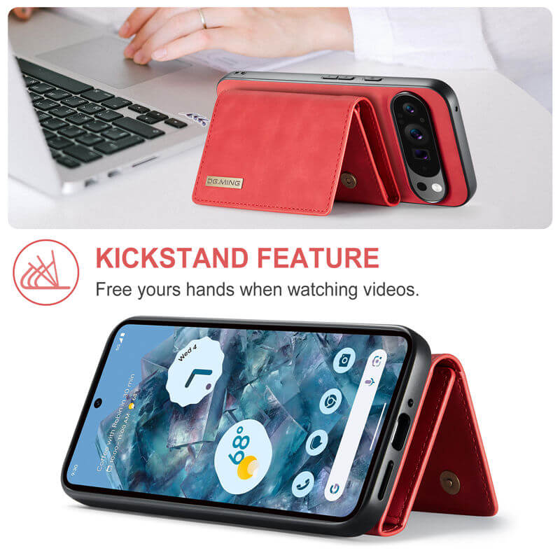 DG.MING Google Pixel 9 Pro XL Wallet Kickstand Case
