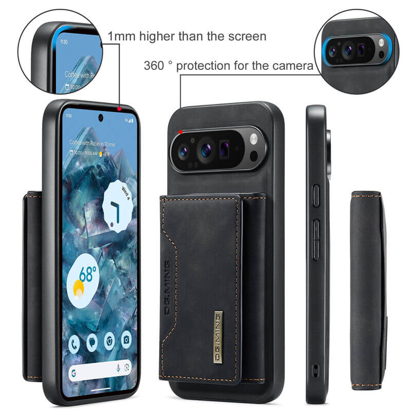 DG.MING Google Pixel 9 Pro XL Magnetic Detachable Wallet Case
