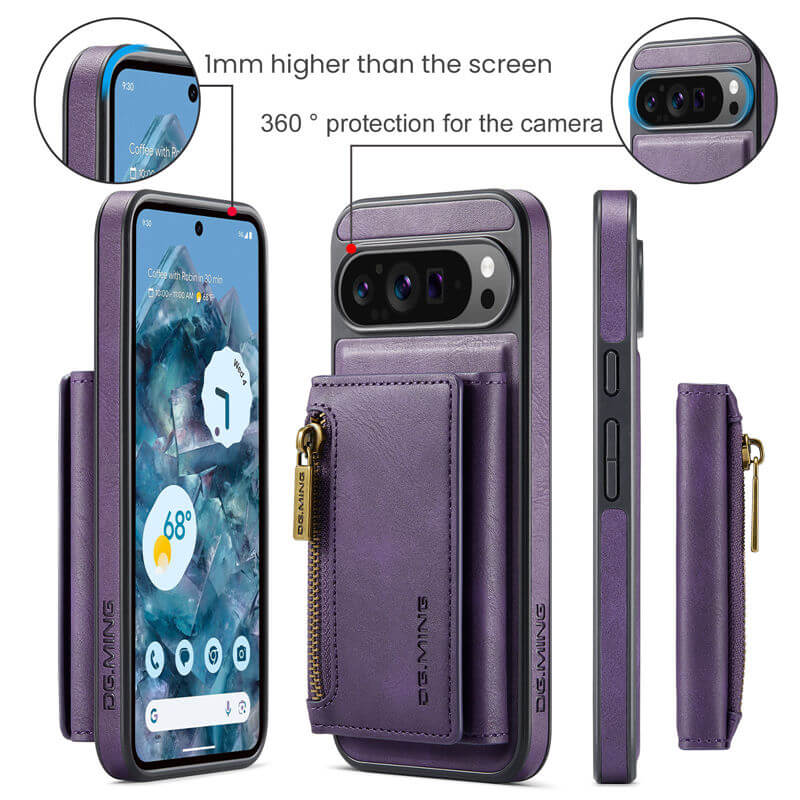 DG.MING Google Pixel 9 Pro XL Wallet RFID Blocking Case