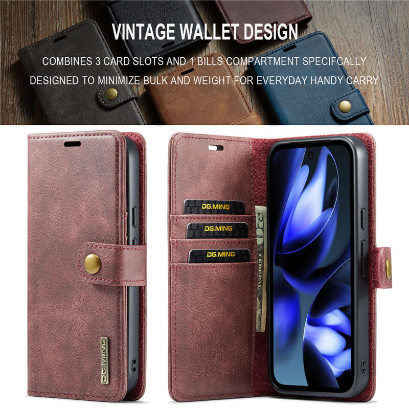 DG.MING Google Pixel 9A Wallet Case