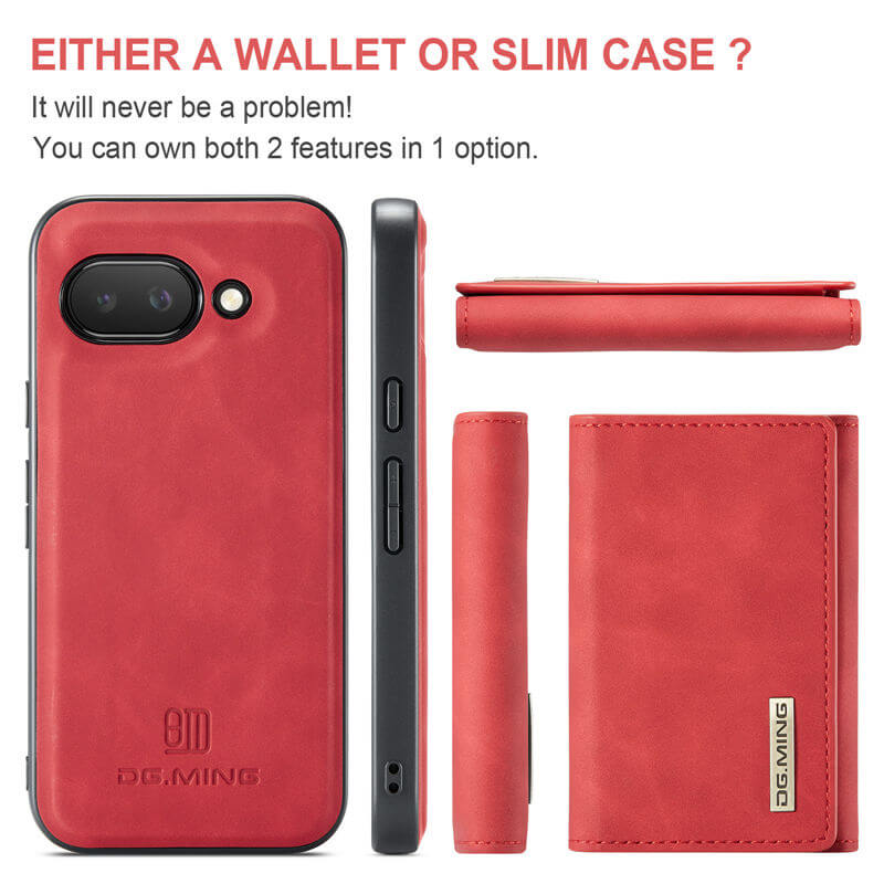 DG.MING Google Pixel 9A Magnetic 2-in-1 Mini Wallet Case