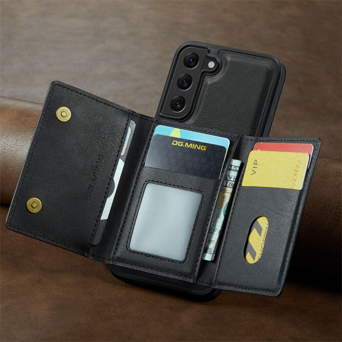 DG.MING Samsung Galaxy S22 Plus Wallet RFID Blocking Case