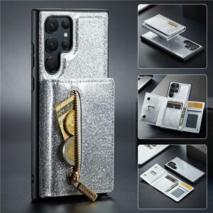 DG.MING Samsung Galaxy S22 Ultra Magnetic 2 in 1 Wallet Case